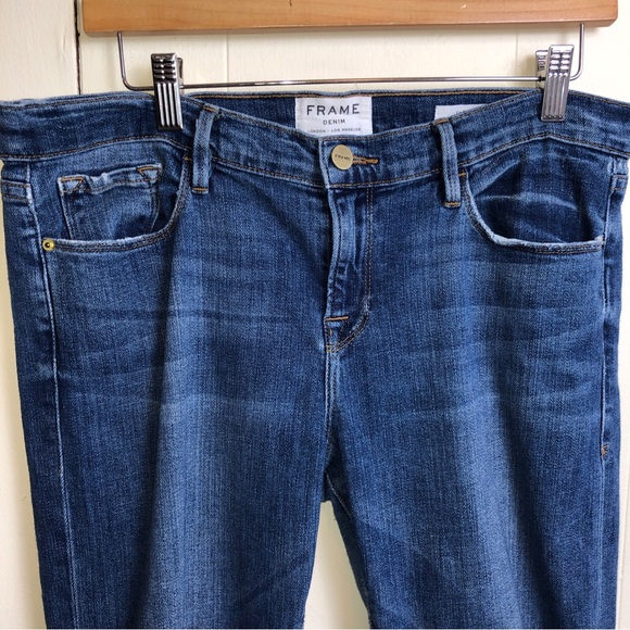 Frame Denim Le Garcon Copper Relaxed Slim Boyfriend Distressed Jean size 29 - Picture 4 of 14